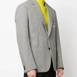 Versace embroidery houndstooth blazer