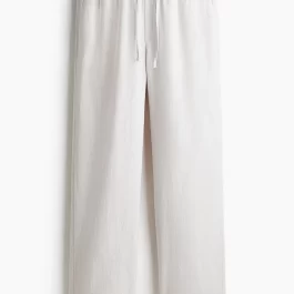 Relaxed Fit Linen-Blend Pants