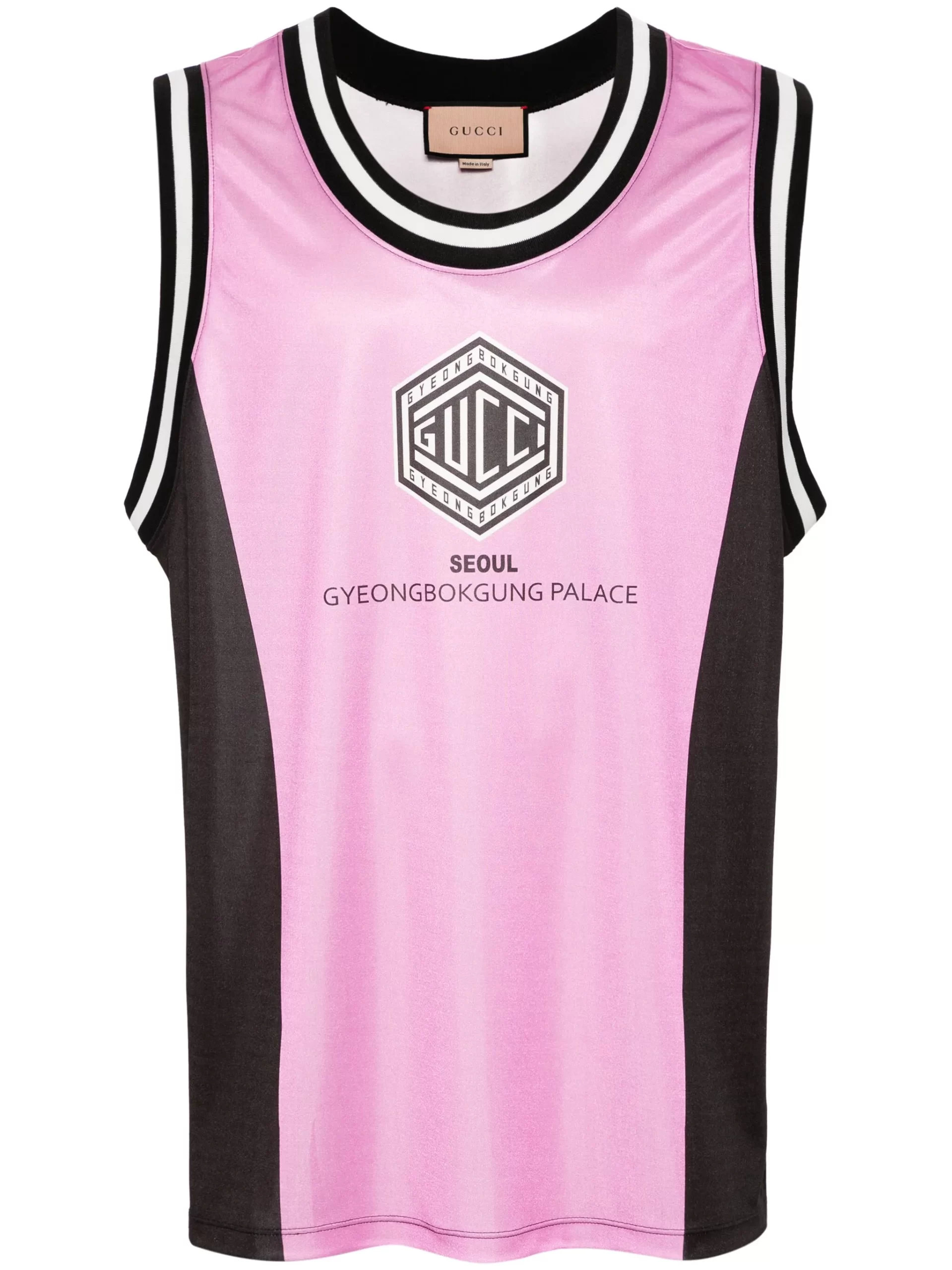 logo-print jersey tank top