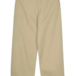 cotton wide-leg trousers