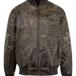 Who Decides War x PP Monument leather jacket