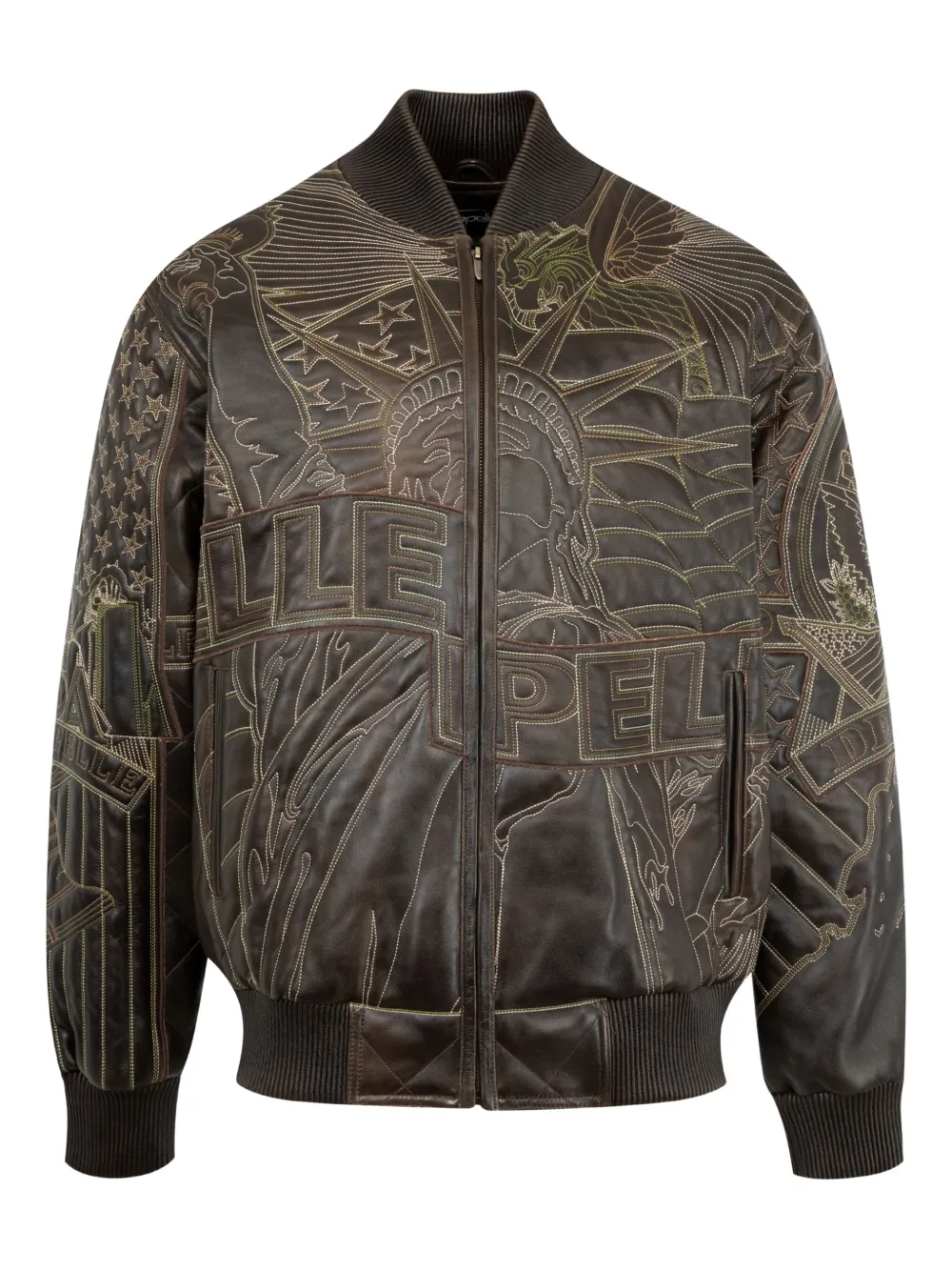 Who Decides War x PP Monument leather jacket