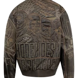 Who Decides War x PP Monument leather jacket