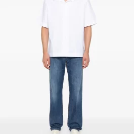logo-embroidered jeans
