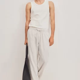 Relaxed Fit Linen-Blend Pants