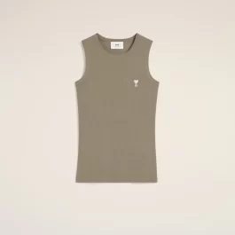 Green Cotton Rib Ami de Coeur Tanktop