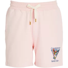 Casablanca Tennis Club Icon Embroidered Shorts Pink/Blue