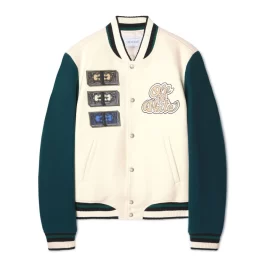 White Cash Varsity JacketWhite Cash Varsity Jacket