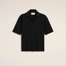 Black Short Sleeve Polo