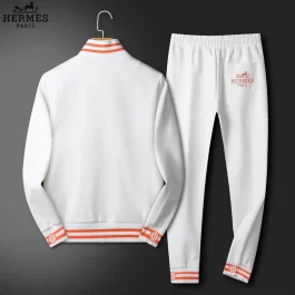 HERMES || Men Black/White Tipped Detail Tracksuit