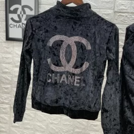 CHANEL | Imported Ice Velvet Tracksuit For Ladies