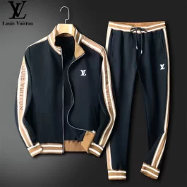 LOUIS VUITTON || Men’s LV Monogram Logo Zipper Long Sleeve Tracksuit
