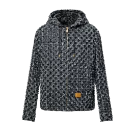 Flocked Monogram Denim Hoodie
